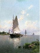 Alfred Thompson Bricher Blue Point, Long Island USA oil painting artist